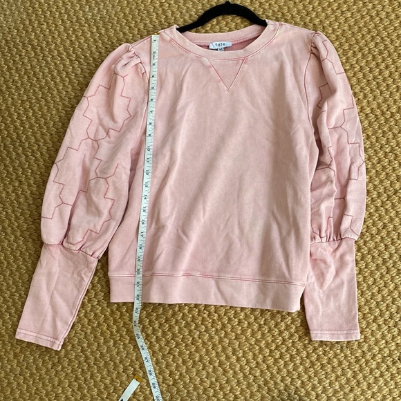 NWOT Fate Puff Sleeve Pink French Terry Blouse - medium - Picture 5 of 6